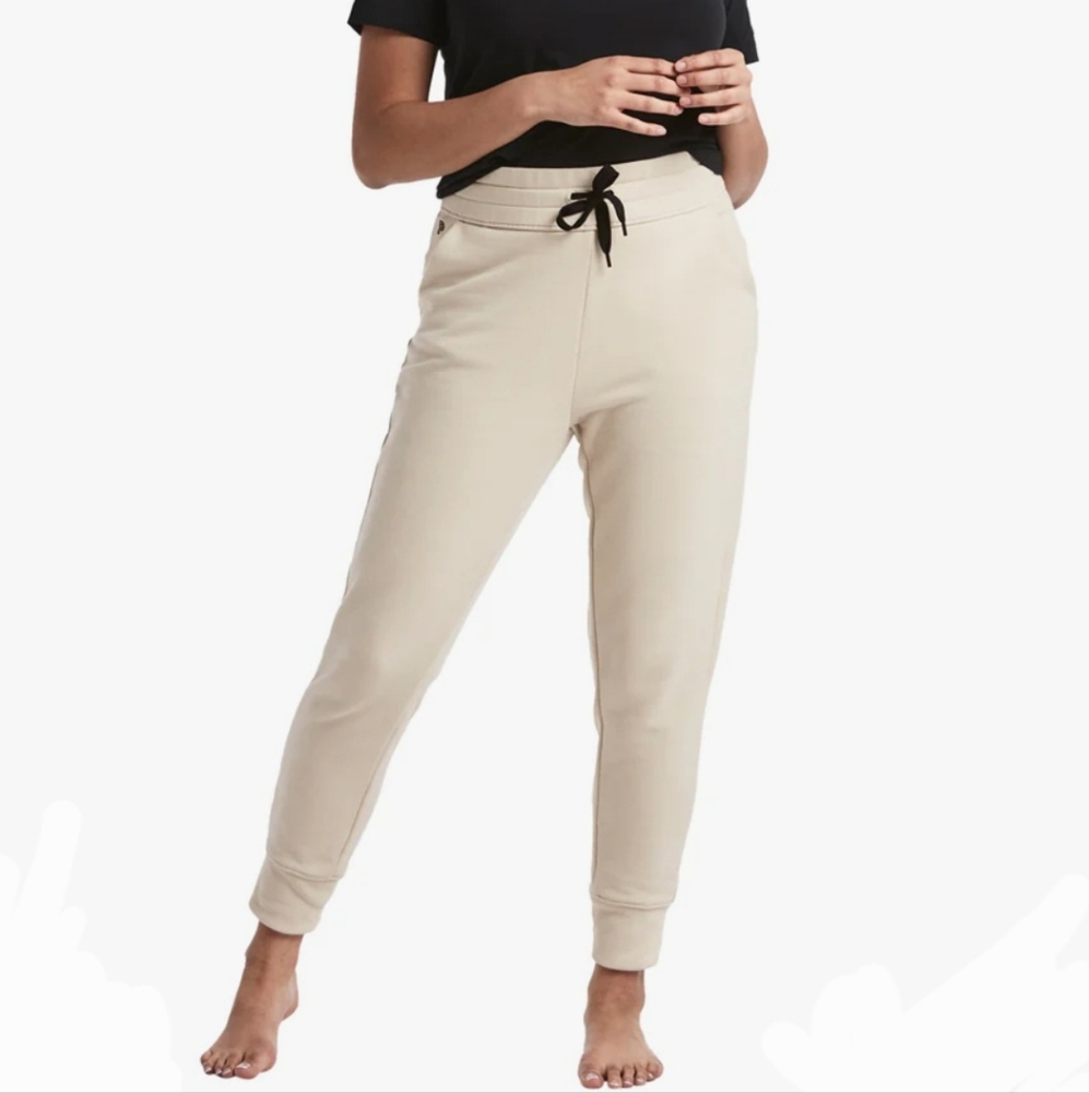 Public Rec Luxe Fleece‎ Joggers In Ivory Women's 32 Activewear Outdoor